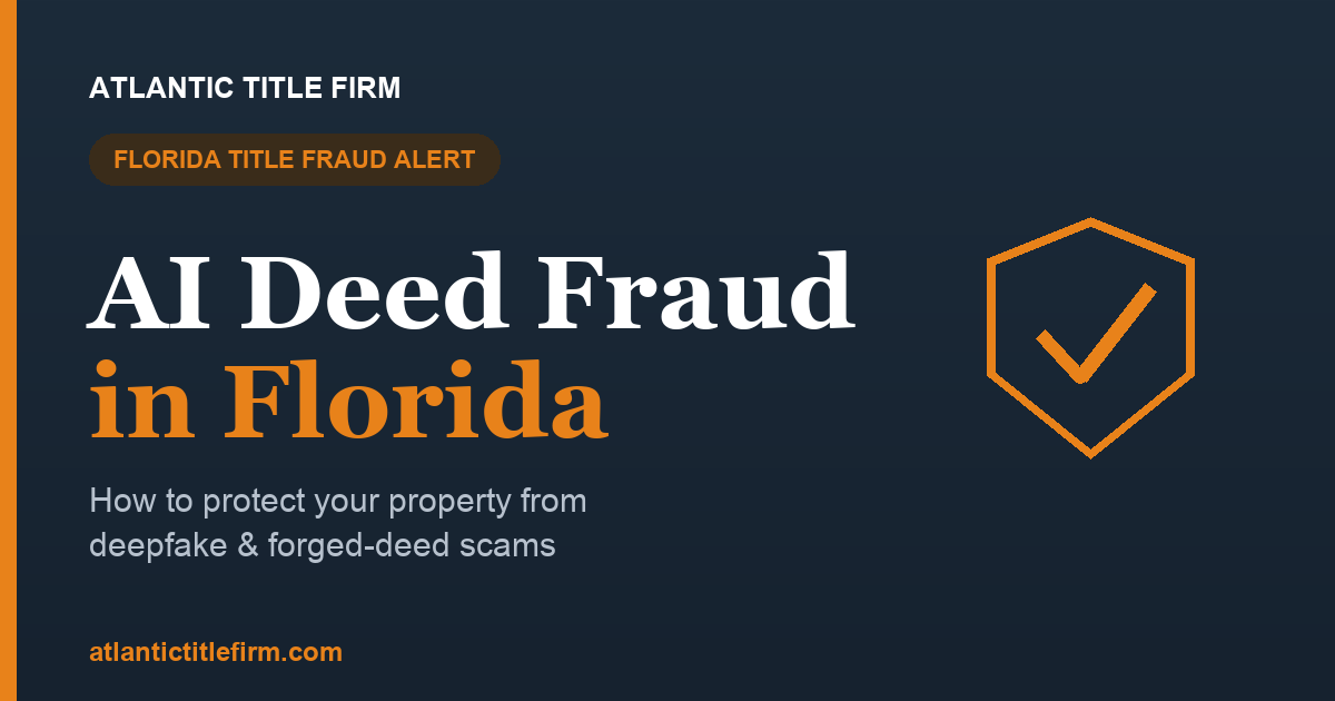 AI Deed Fraud in Florida: how to protect your property from deepfake and forged-deed scams