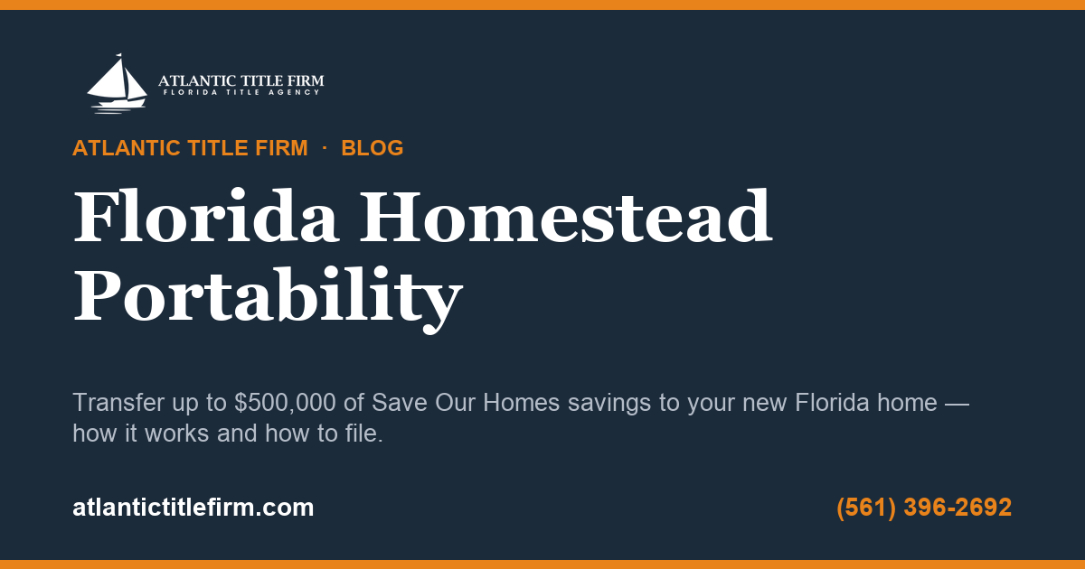 Florida Homestead Portability