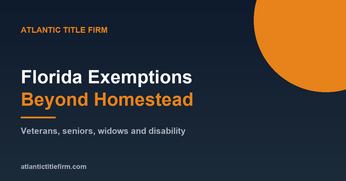 Florida Property Tax Exemptions for Veterans, Seniors & Widows