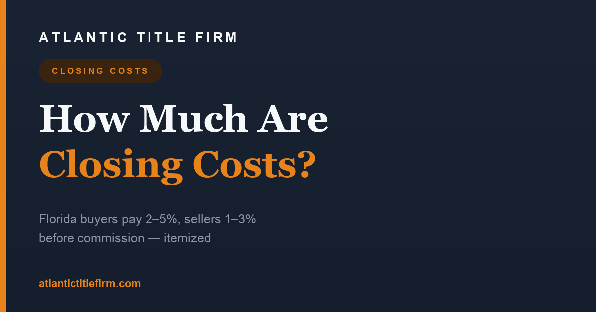 How Much Are Closing Costs in Florida?