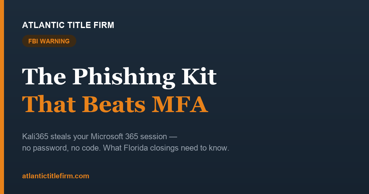 FBI warns of Kali365, a phishing kit that bypasses multifactor authentication