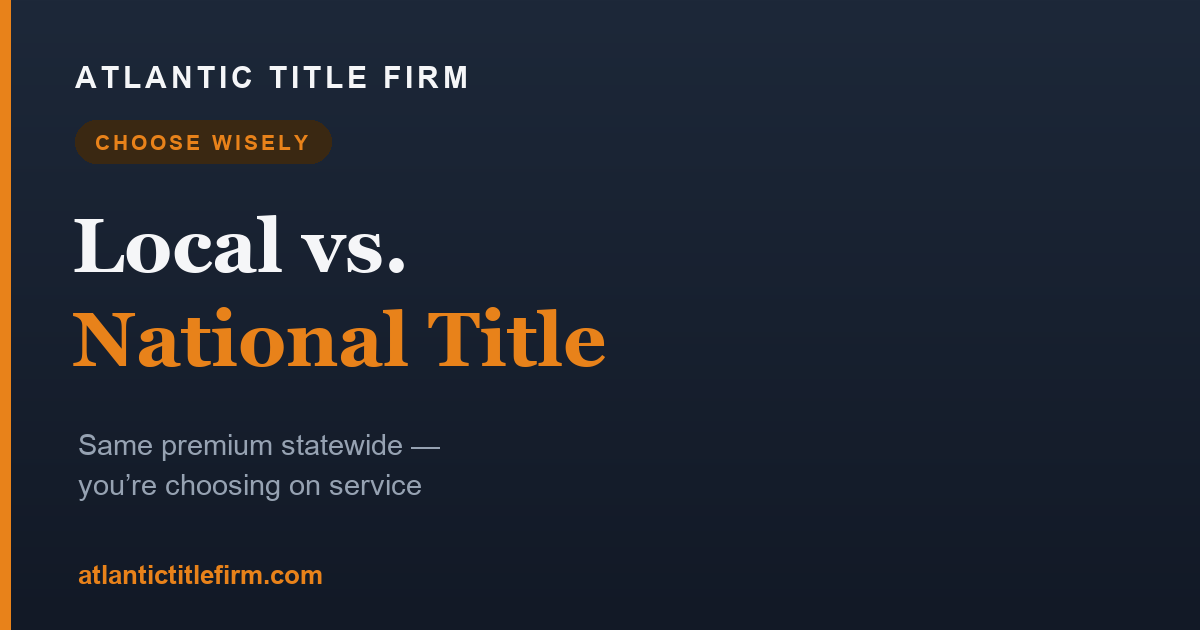 Local vs. National Title Company in Florida