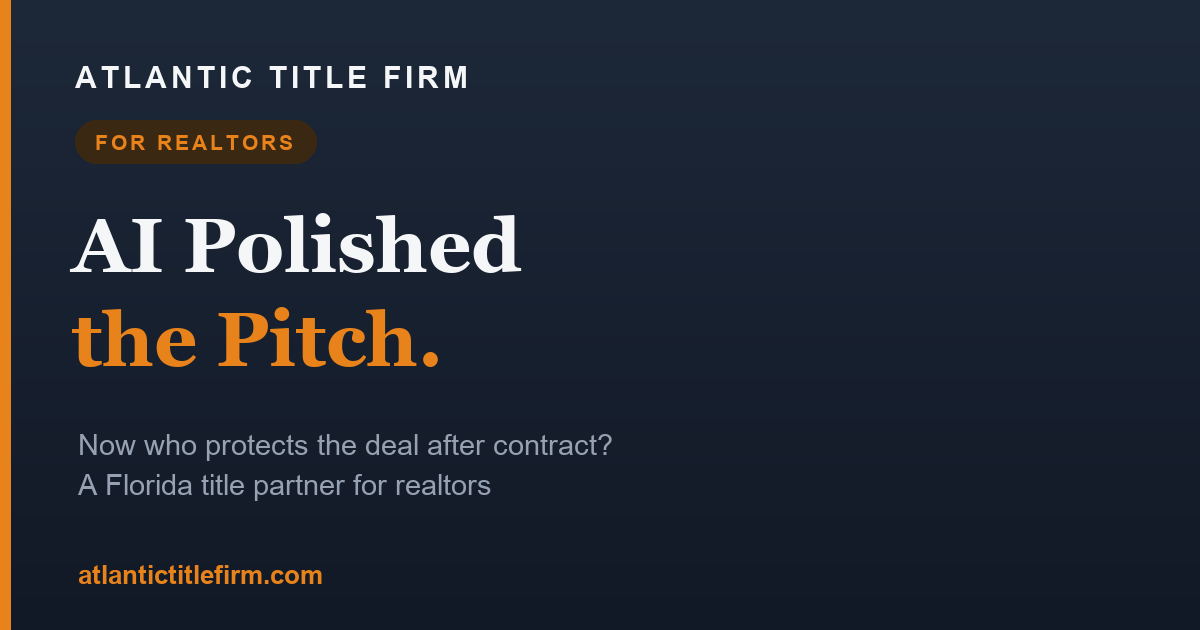AI Polished the Pitch. Who Protects the Deal?